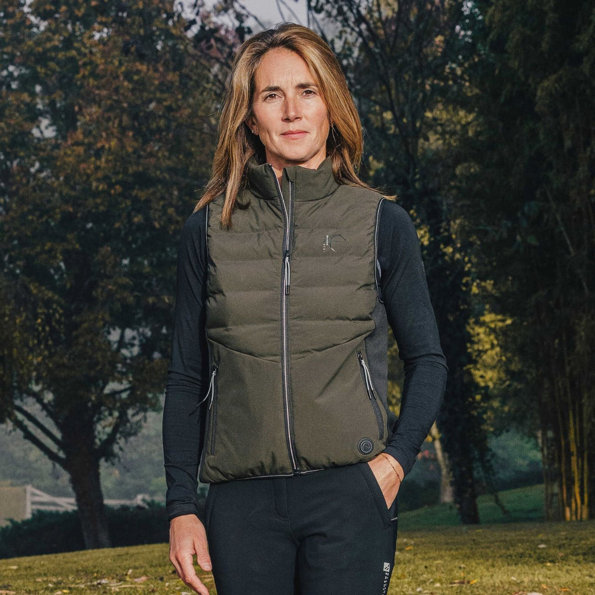 EQUITHEME Gilet Riscaldato Bodywarmer Sasha Kaki 981004 KAKI 