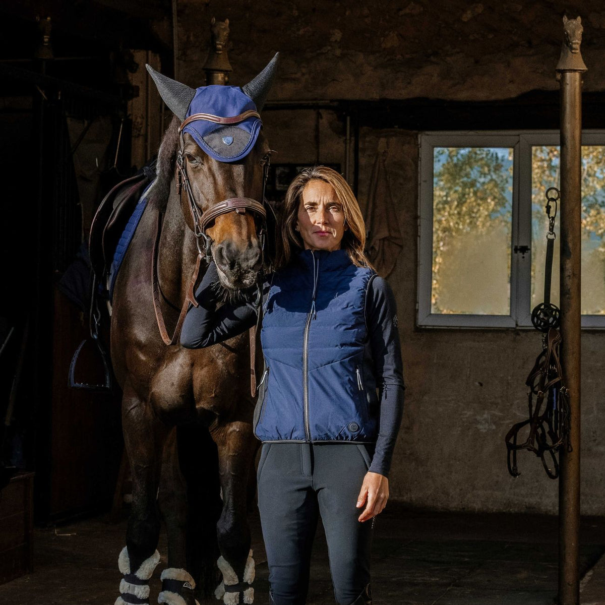 EQUITHEME Gilet Riscaldato Bodywarmer Sasha Blu 981004 NAVY 