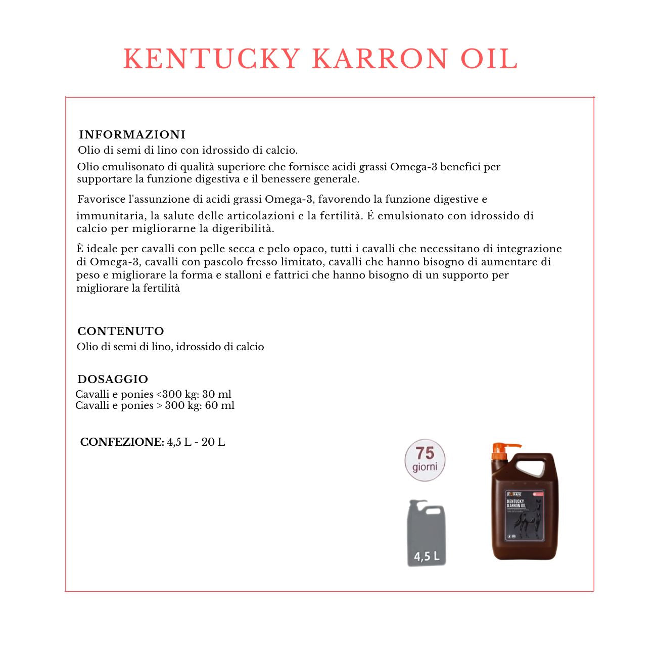 FORAN Kentucky Karron Oil 4,5L 1122/A NEUTRO 