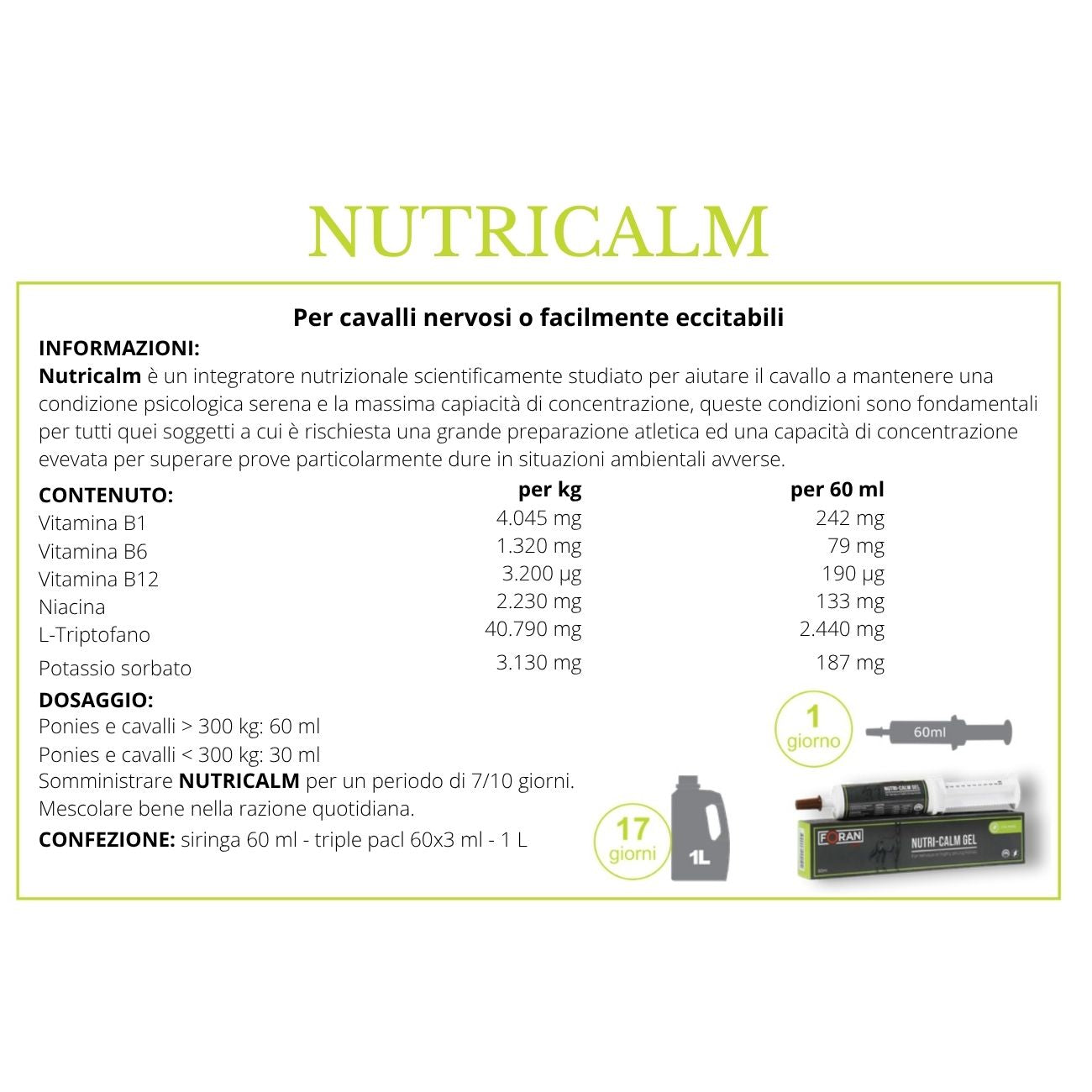 FORAN Nutri-Calm Gel 60ml 1146/C NEUTRO 