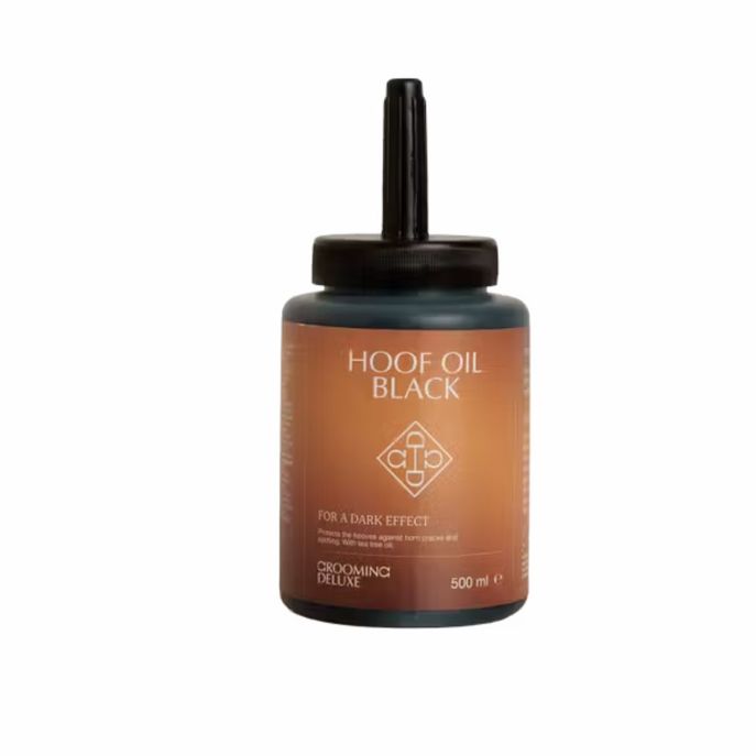 GROOMING DELUXE Olio Per La Cura Dello Zoccolo GD Hoof Oil Shine 500ml Kentucky Nero 72108 01BLACK 