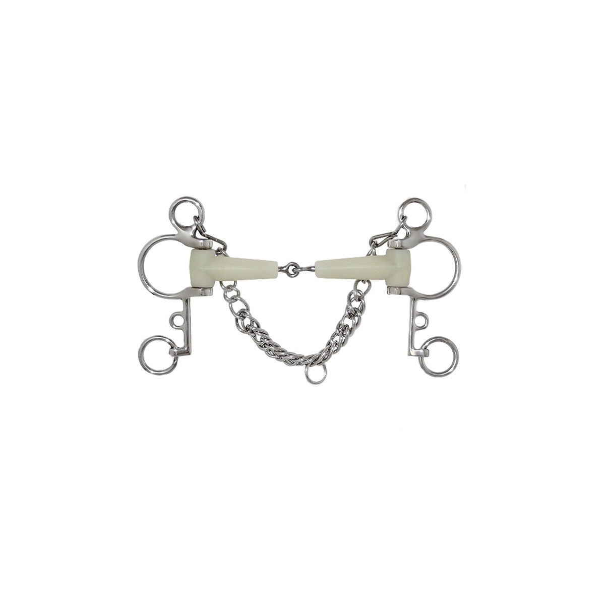 HAPPY MOUTH Pelham Con Snodo Centrale Barbozzale E Este Corte Happy Mouth 09SA03865 INOX 