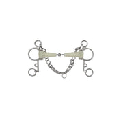 HAPPY MOUTH Pelham Con Snodo Centrale Barbozzale E Este Corte Happy Mouth 09SA03865 INOX 