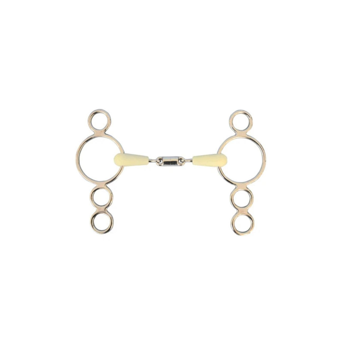 HAPPY MOUTH Pessoa A Due Chiamate Spezzato In Tre Con Olivetta Ruotante Centrale Happy Mouth MO00346 INOX 