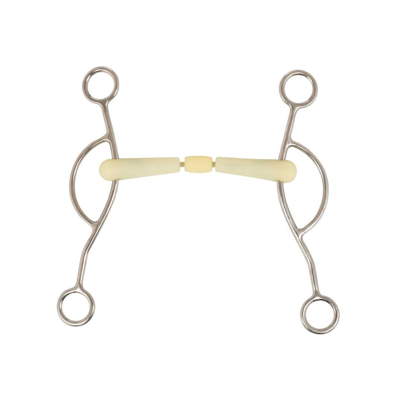 HAPPY MOUTH Morso Americano Ad Aste Spezzato In Tre Happy Mouth MO00348 INOX 