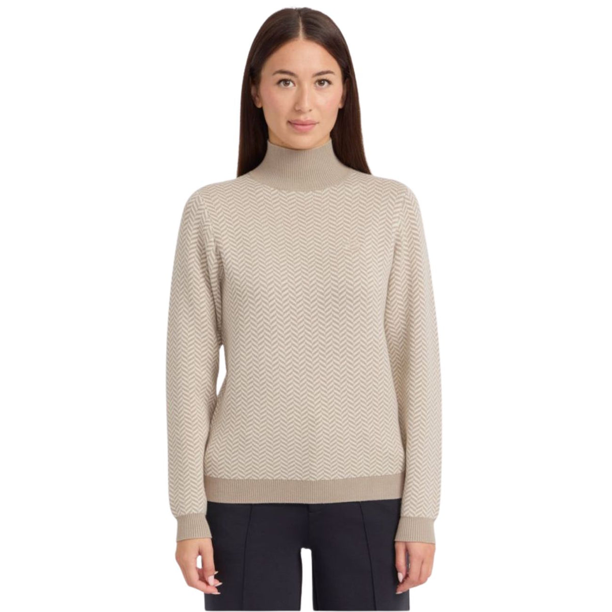 HARCOUR Maglione Donna A Collo Alto Carol 3000450063423 CHEVRON 