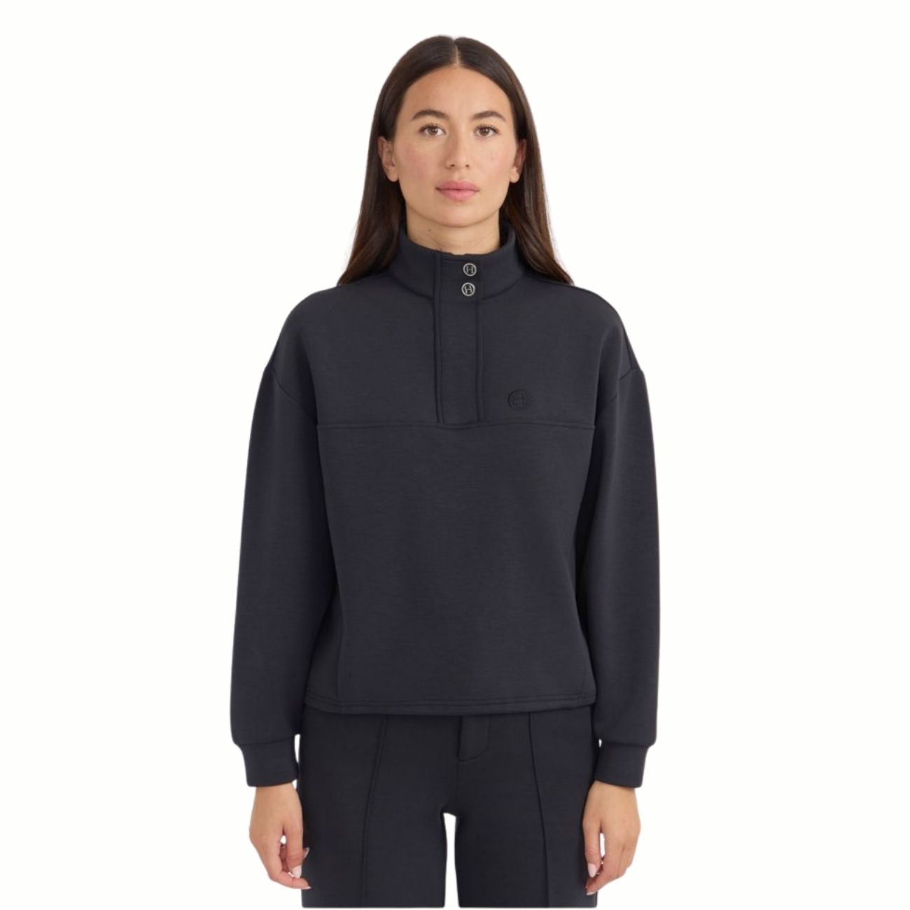 HARCOUR Felpa Donna Half Zip Cassandre Nero 3000450064758 BLACK 
