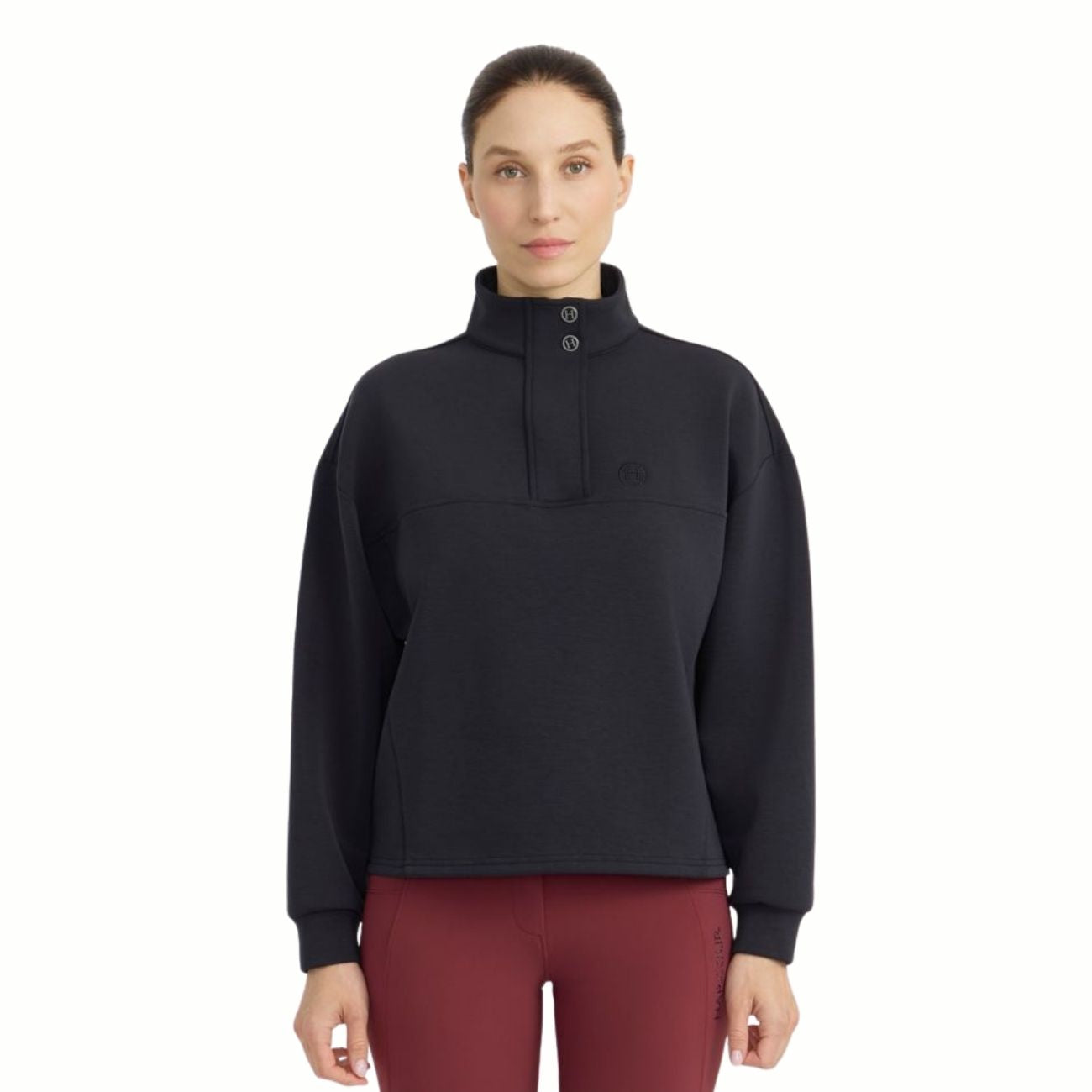 HARCOUR Felpa Donna Half Zip Cassandre Nero 3000450064758 BLACK 