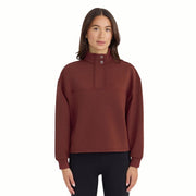 HARCOUR Felpa Donna Half Zip Cassandre Bordeaux 3000450064758 VINE 