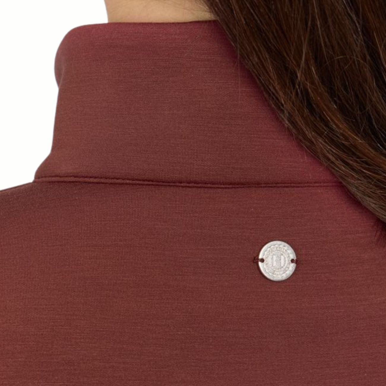 HARCOUR Felpa Donna Half Zip Cassandre Bordeaux 3000450064758 VINE 