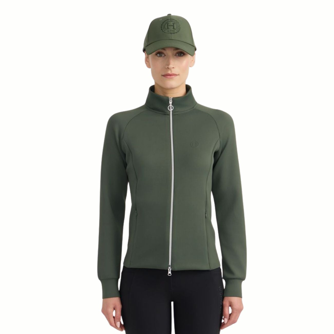 HARCOUR Felpa Tecnica Donna Full Zip Clotilde Verde 3000450072432 CLOVER 