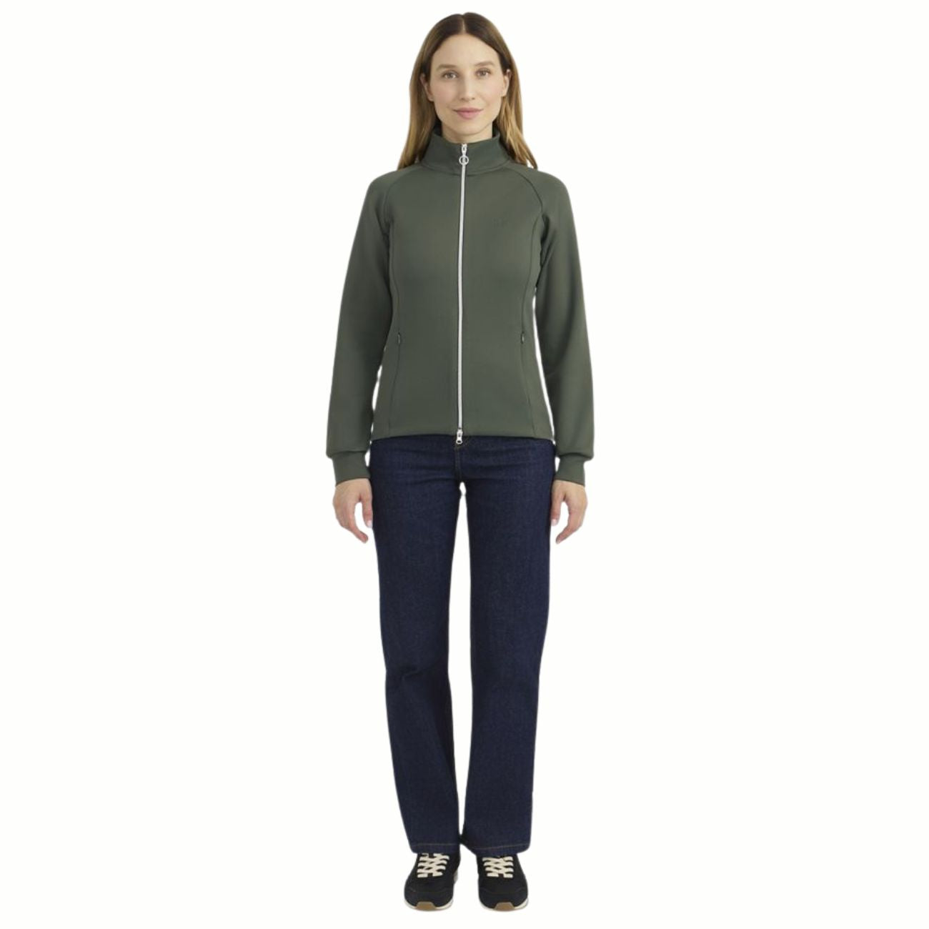 HARCOUR Felpa Tecnica Donna Full Zip Clotilde Verde 3000450072432 CLOVER 