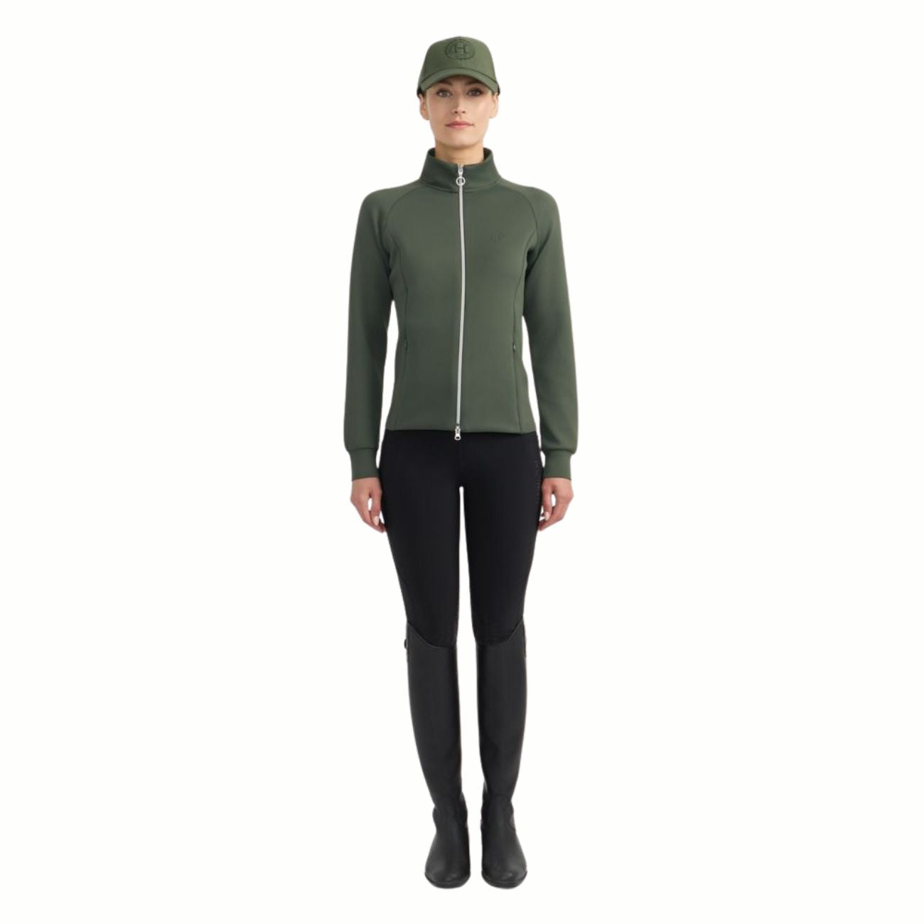 HARCOUR Felpa Tecnica Donna Full Zip Clotilde Verde 3000450072432 CLOVER 