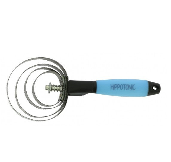 HIPPO-TONIC Striglia Metallica Tonda Hippo-Tonic Azzurro 700074 006NEONBLUE 