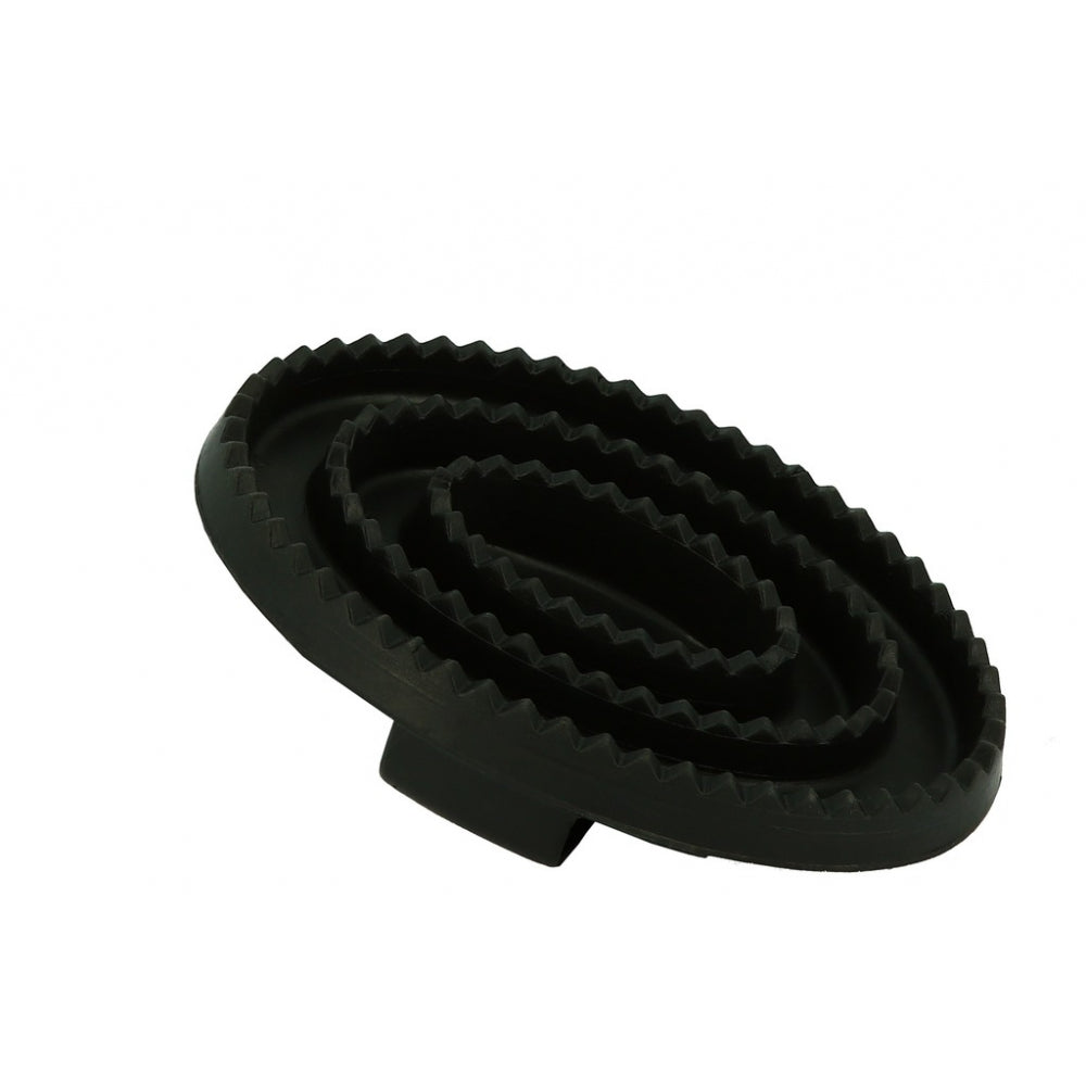 HIPPO-TONIC HIPPO-TONIC OVAL RUBBER CURRYCOMB Nero SPAZZOLE E PULIZIA CAVALLO 700076 002BLACK 