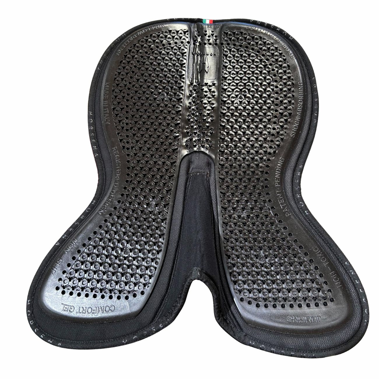 HORSENA HORSENA HORSENA SHAPED WITHERS HALF PAD w/HD-18 foam padding abd 8 mm gel insert-JUMPING SHAPE Steel/black Jumping HR101510102 STEEL/BLACK 