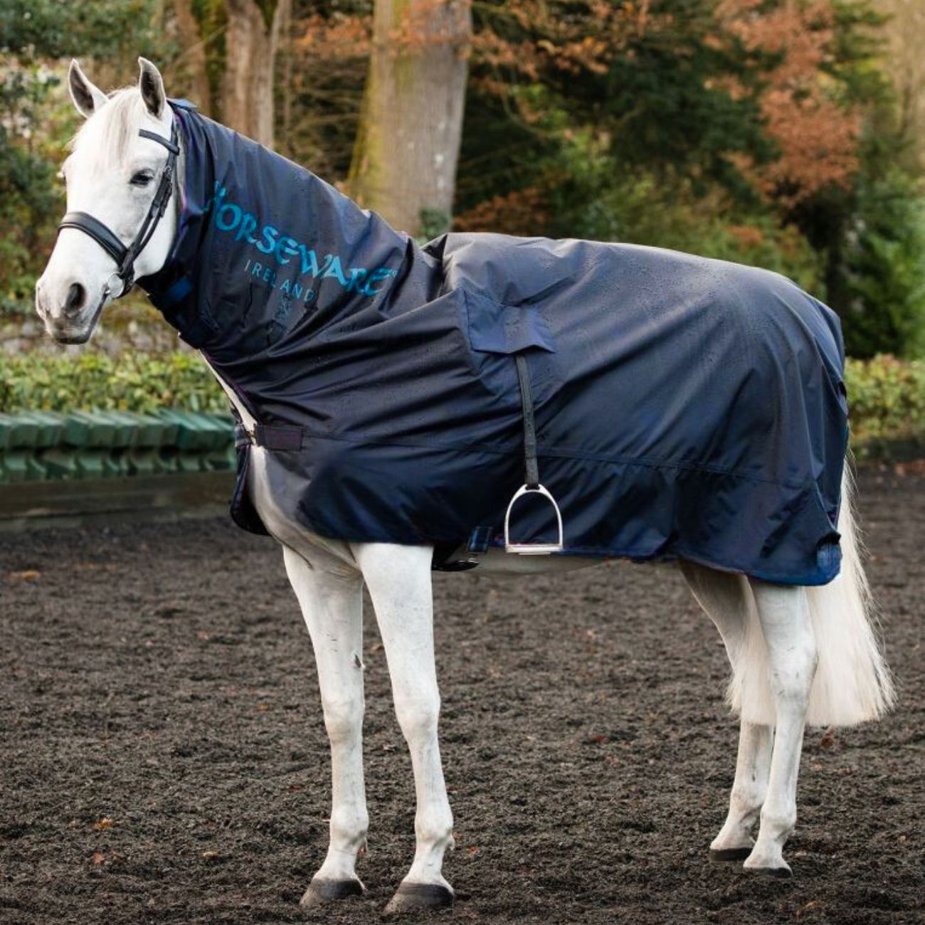 HORSEWARE Coperta da Passeggio Impermeabile Con Collo  Mack In a Sack Navy/Beige/Blu 09HOAGAM30 NABEBLNA 