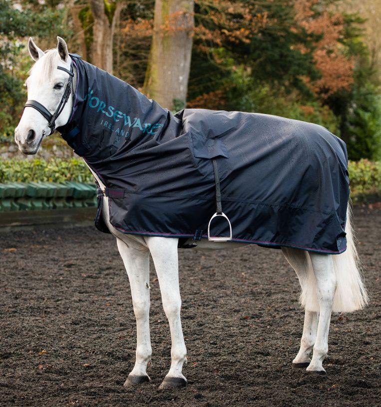 HORSEWARE Coperta da Passeggio Impermeabile Con Collo  Mack In a Sack Navy/Burgundy/Navy 09HOAGAM30 NAVY BURGUNDY TEAL NAVY 