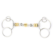 JUMP'IN JUMP'IN FILETTO TEDESCO SPEZZATO IN 3 CON RULLI OTTONE JUMP'IN OTTONE imboccature speciali 0077PE 09JU0077PE OTTONE 