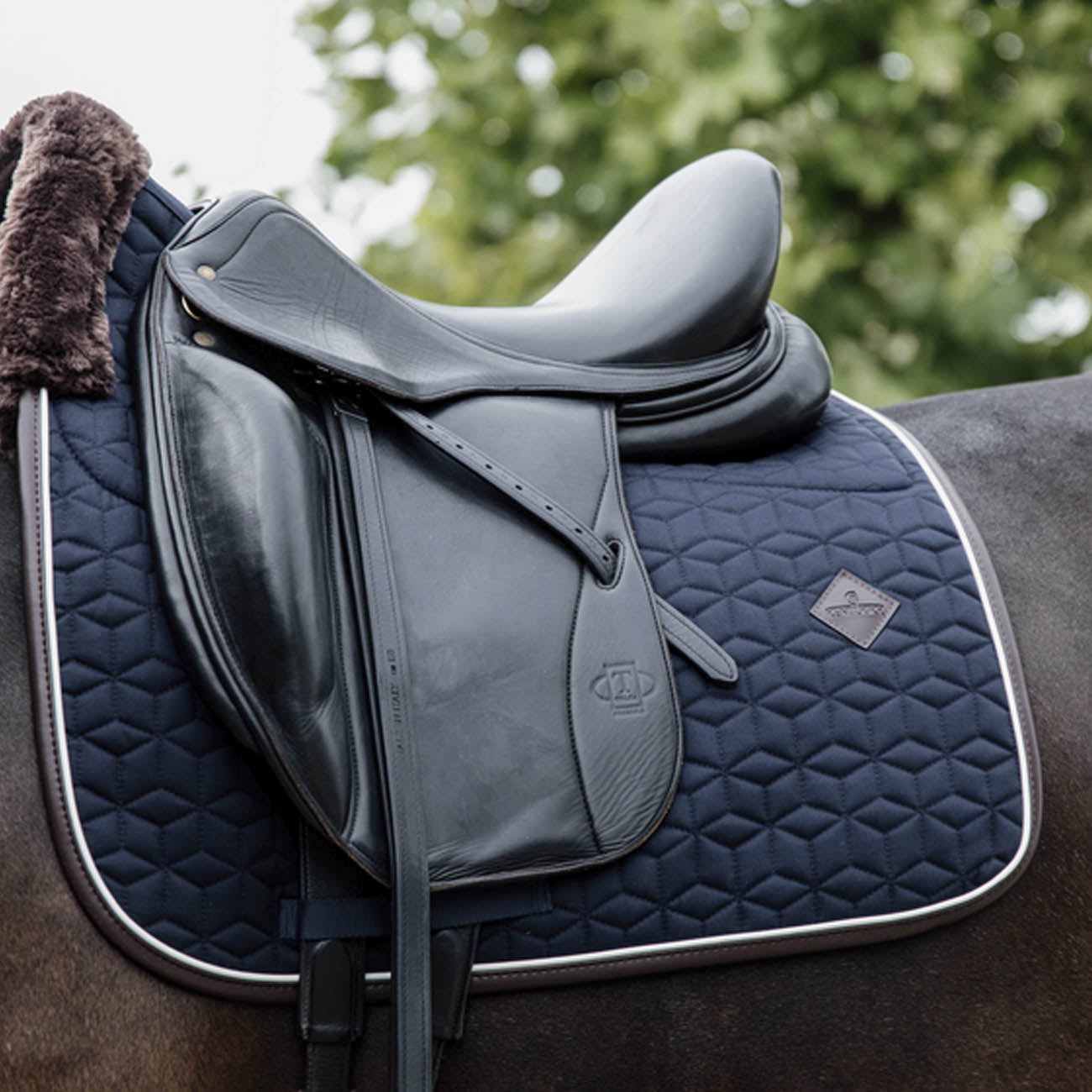 KENTUCKY KENTUCKY SOTTOSELLA DA DRESSAGE CON PELO SKIN FRIENDLY Blu sottosella tecnico 42468-DR 03NAVY 
