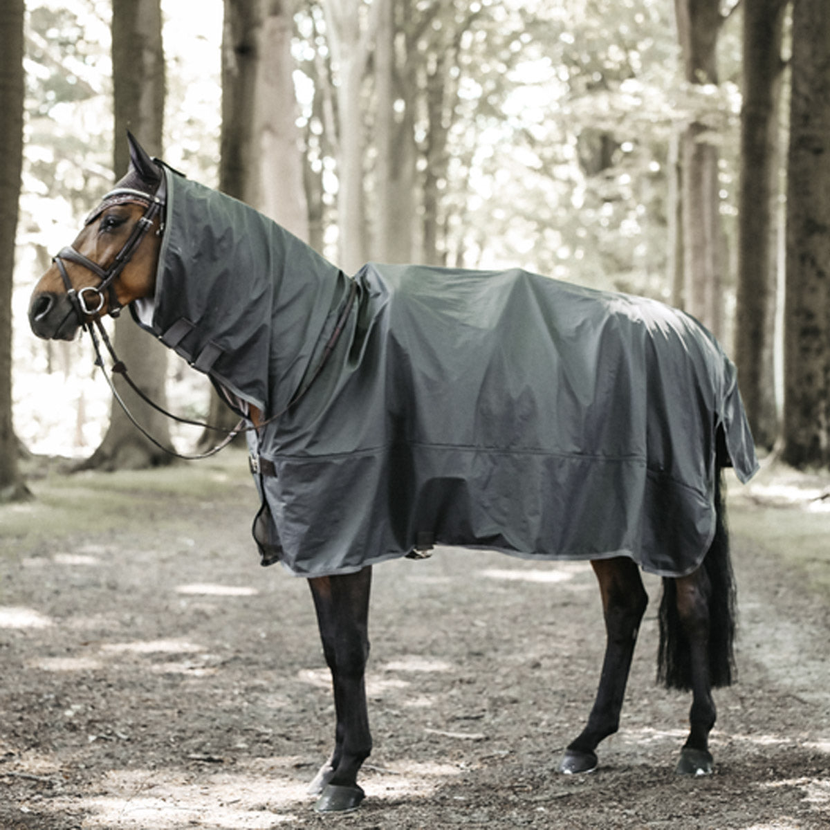 KENTUCKY KENTUCKY COPERTA IMPERMEABILE CON COLLO MOD.HURRICAN Grigio coperta per cavallo 09KT52116 DARK GREY 