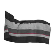 KENTUCKY Coperta In Pile 210x200cm Heavy Fleece Square Stripes Kentucky Nero/Grigio 52172 01BLACK/GREY 