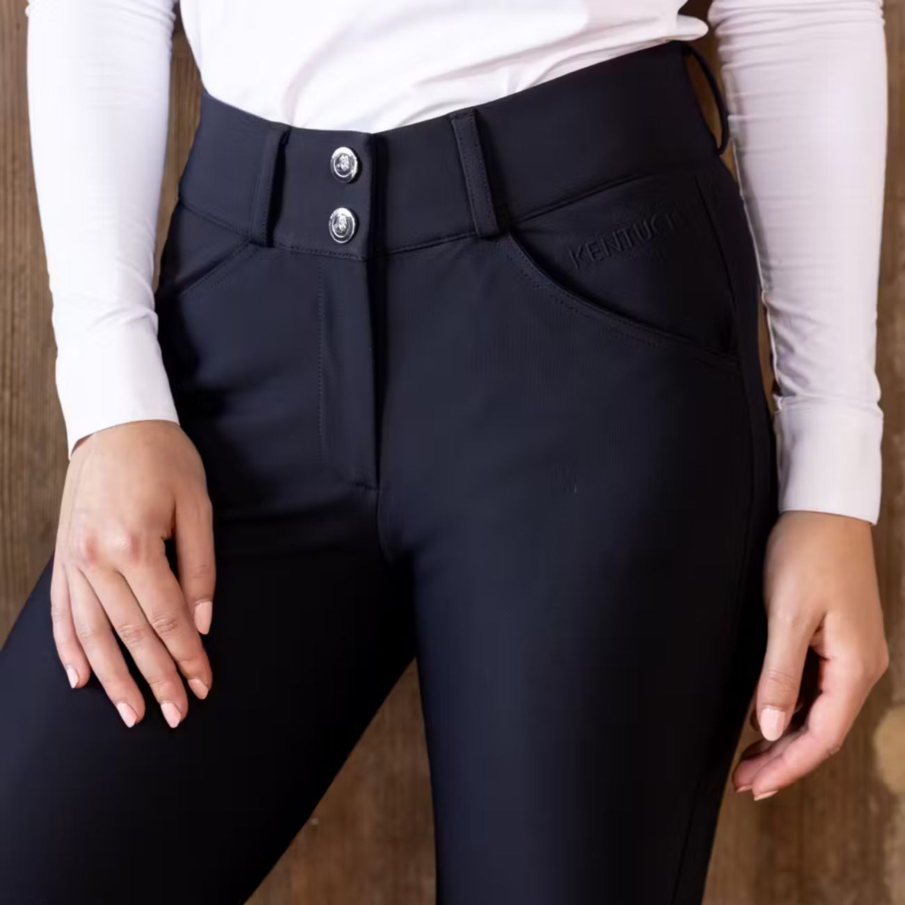 KENTUCKY KENTUCKY Miami Women Breeches Knee Grip KENTUCKY Blu pantaloni da equitazione 32002 03NAVY 