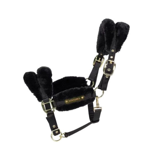 KENTUCKY KENTUCKY NYLON SHEEPSKIN HALTER SOFT KENTUCKY Nero capezza per stalla e paddock 42565 01BLACK 