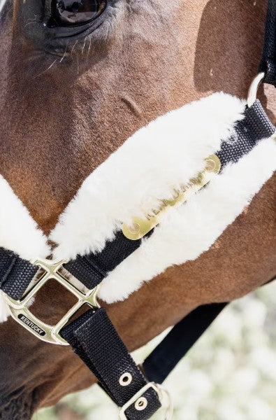 KENTUCKY KENTUCKY NYLON SHEEPSKIN HALTER SOFT KENTUCKY Bianco capezza per stalla e paddock 42565 02NATURAL 