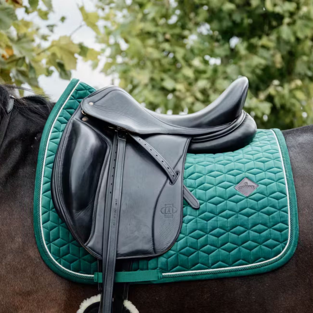 KENTUCKY Sottosella Da Dressage Velvet Kentucky Verde 42579-DR 73DARKGREEN 