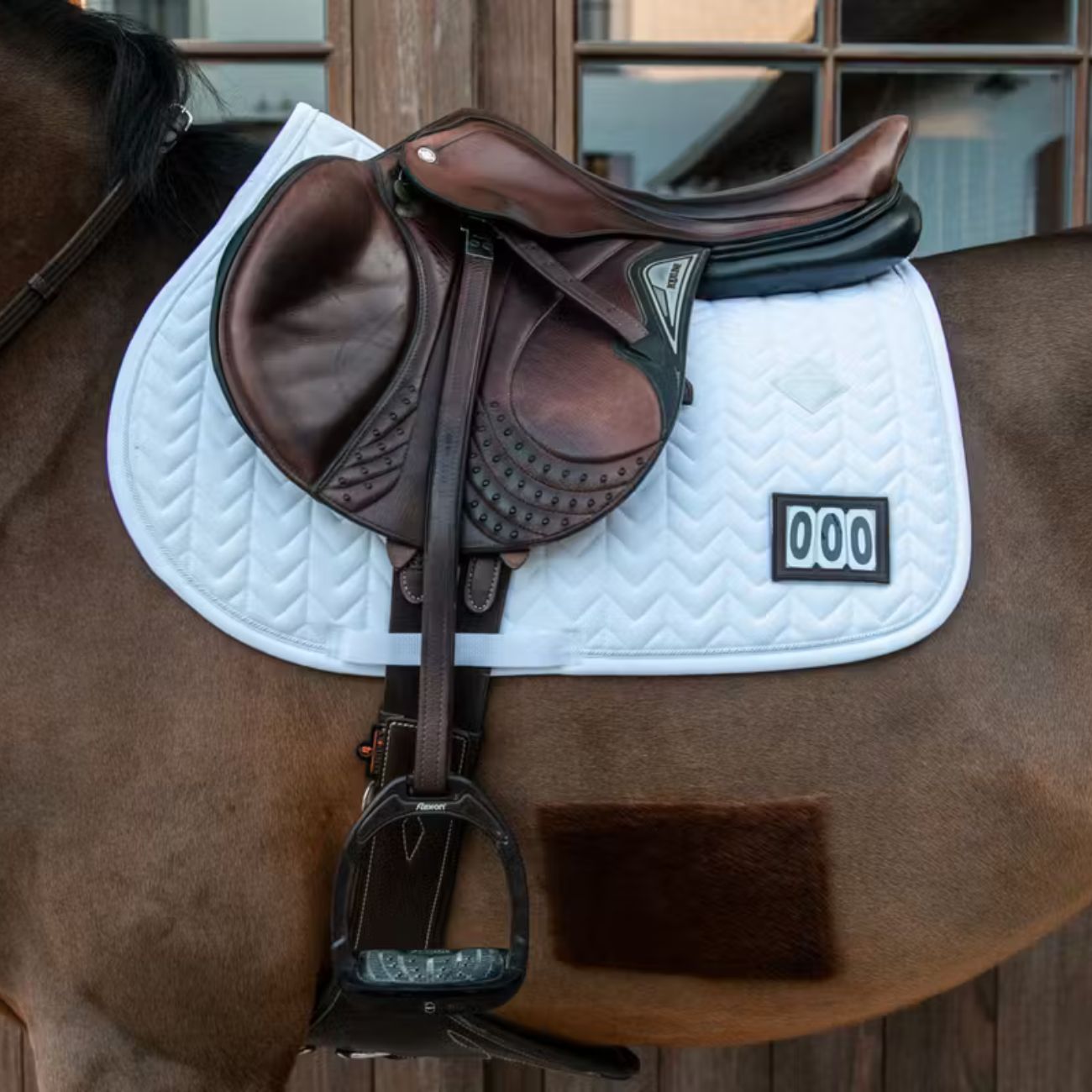 KENTUCKY KENTUCKY SADDLE PAD FISHBONE COMPETITON SHOW JUMPING KENTUCKY Bianco sottosella tecnico 42582-SJ 02WHITE 