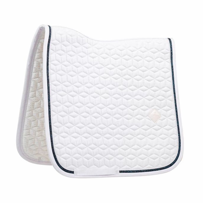 KENTUCKY Sottosella Da Dressage Con Cordino Glitterato Kentucky Bianco/Nero 42584-DR 02-01WHITE/BLACK 