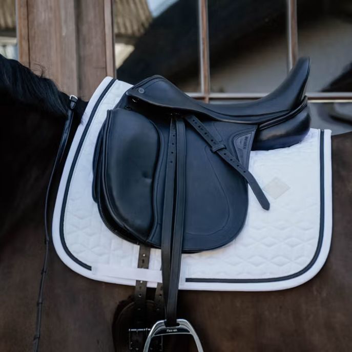 KENTUCKY Sottosella Da Dressage Con Cordino Glitterato Kentucky Bianco/Nero 42584-DR 02-01WHITE/BLACK 
