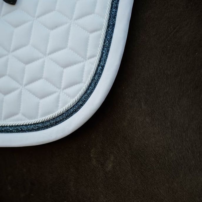 KENTUCKY Sottosella Da Dressage Con Cordino Glitterato Kentucky Bianco/Blu 42584-DR 02-03WHITE/NAVY 