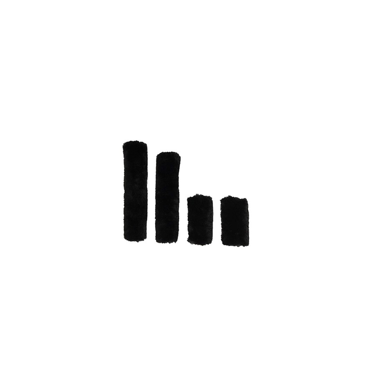 KENTUCKY Kit 4 Pezzi In Agnellino Sintetico Per Capezza Kentucky Nero 42603 01BLACK 