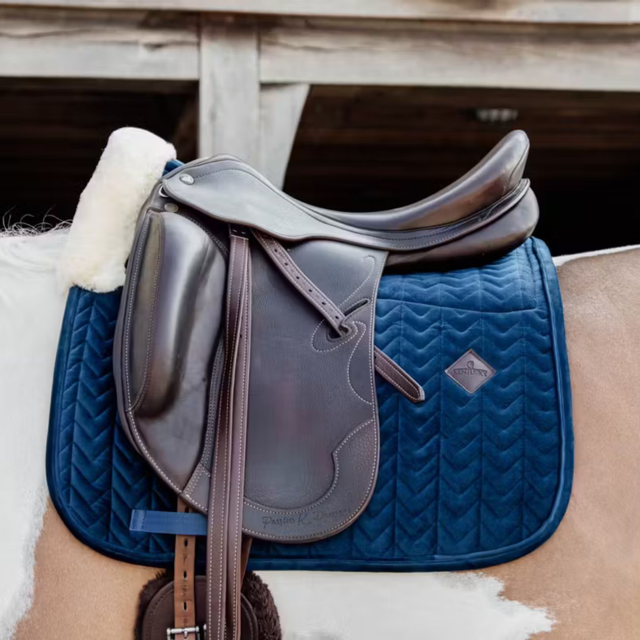 KENTUCKY KENTUCKY SKIN FRIENDLY SADDLE PAD VELVET DRESSAGE KENTUCKY Blu sottosella tecnico 42706-DR 03NAVY 
