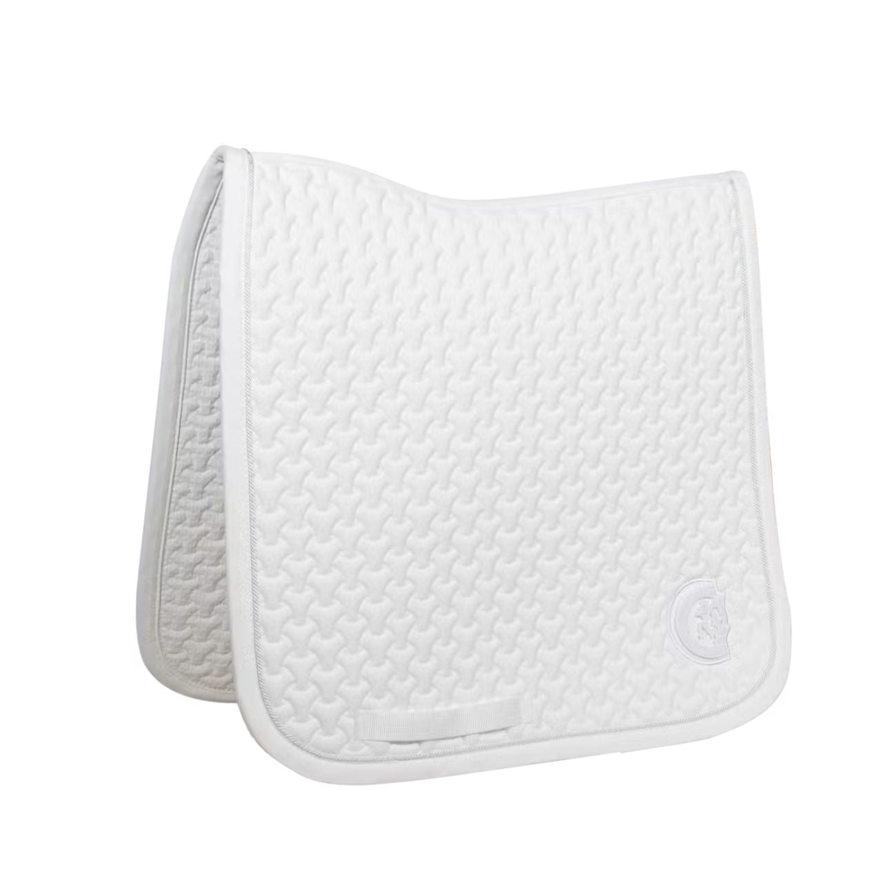KENTUCKY KENTUCKY SADDLE PAD PLAITED 3D LOGO DRESSAGE KENTUCKY Bianco sottosella tecnico 42719-DR 02WHITE 