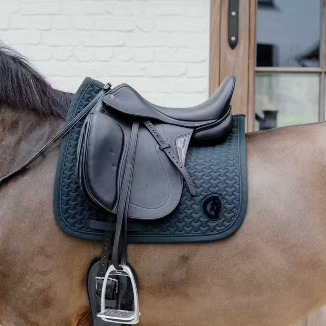 KENTUCKY KENTUCKY SADDLE PAD PLAITED 3D LOGO DRESSAGE KENTUCKY Verde sottosella tecnico 42719-DR 74PINEGREEN 