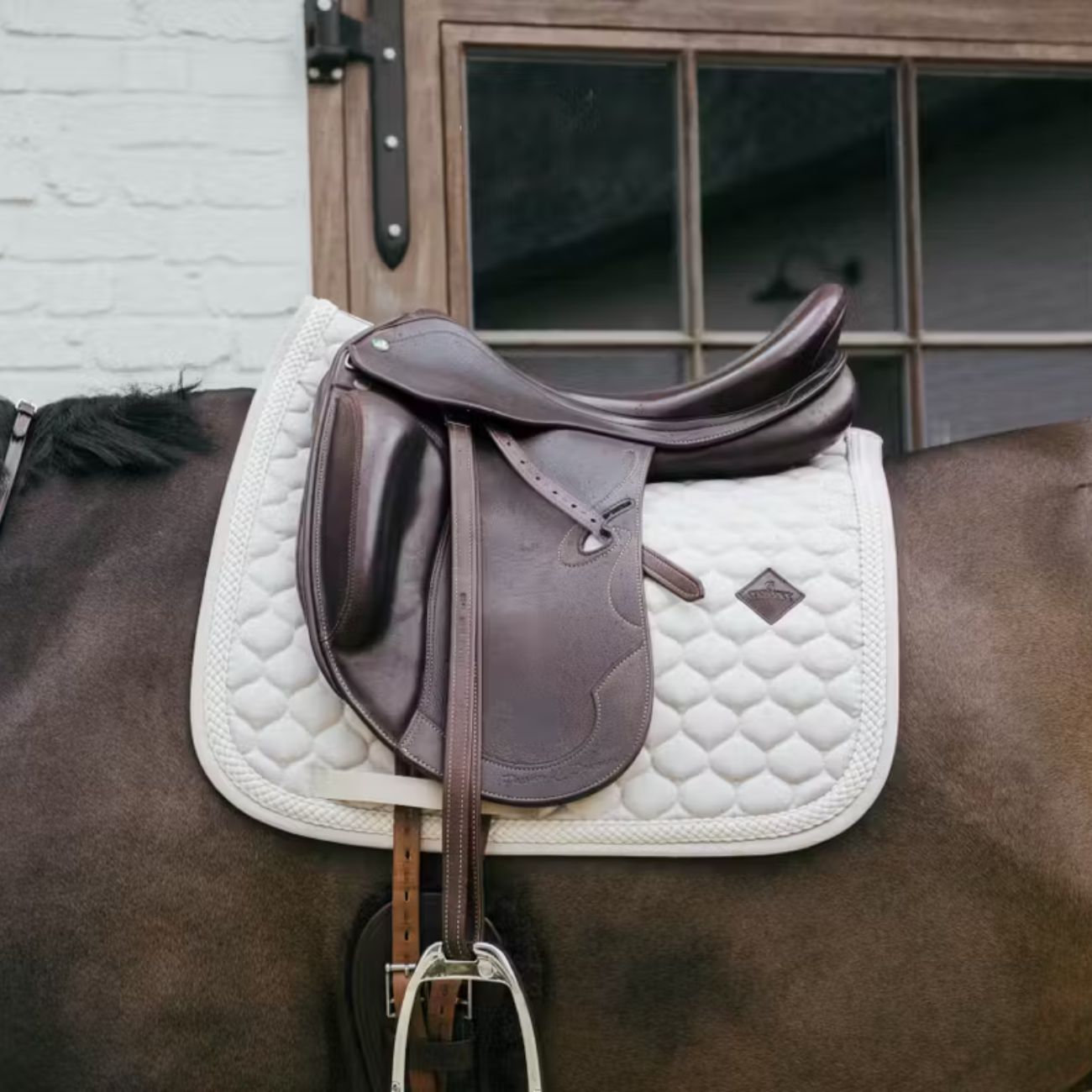 KENTUCKY KENTUCKY SADDLE PAD WITH PLAITED CORD DRESSAGE KENTUCKY Beige sottosella tecnico 42722-DR 32BEIGE 