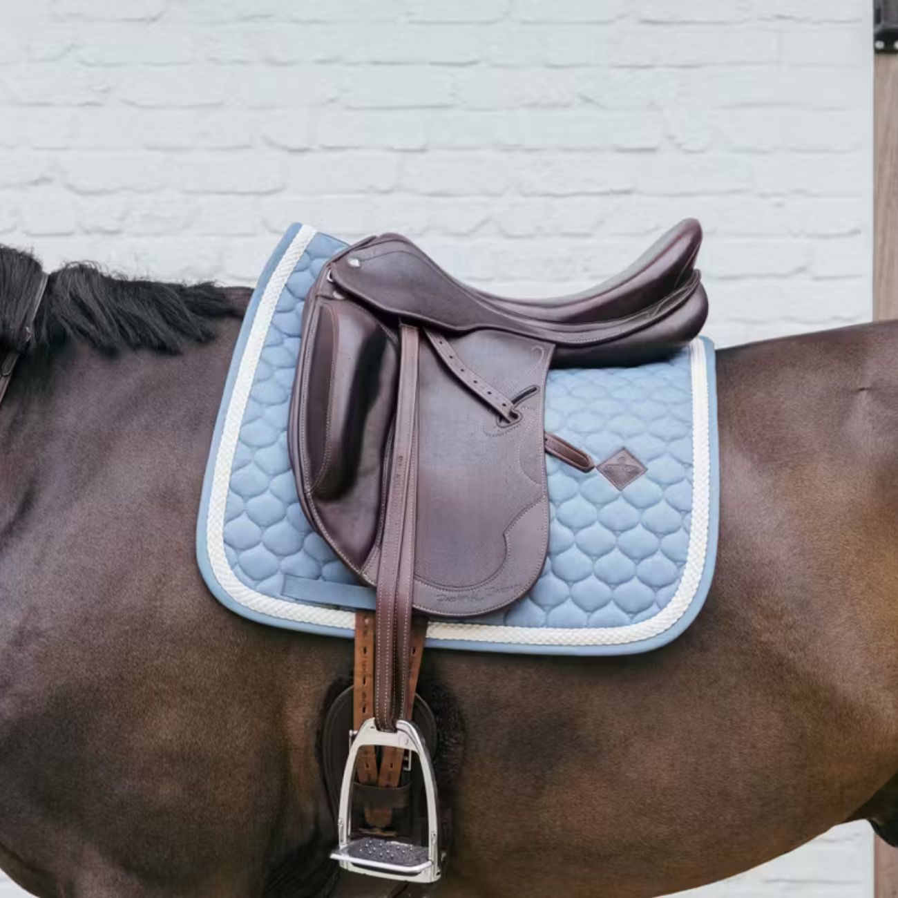 KENTUCKY KENTUCKY SADDLE PAD WITH PLAITED CORD DRESSAGE KENTUCKY Blu sottosella tecnico 42722-DR 61LIGHTBLUE 