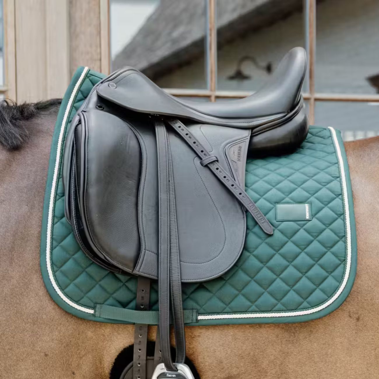 KENTUCKY KENTUCKY SADDLE PAD DIAMOND ROPE DRESSAGE KENTUCKY Verde sottosella tecnico 42724-DR 74PINEGREEN 