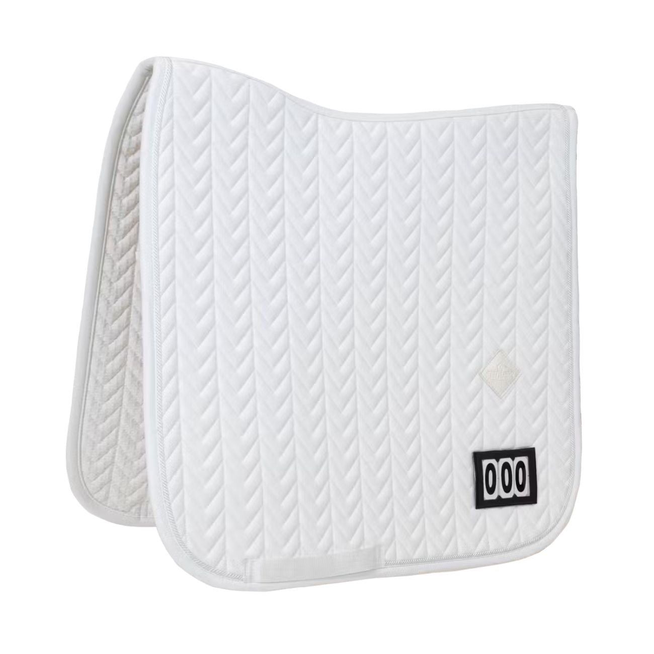 KENTUCKY KENTUCKY SADDLE PAD FISHBONE COMPETITION WITH 2 NUMBERS DRESSAGE Bianco sottosella tecnico 42726-DR 02WHITE 