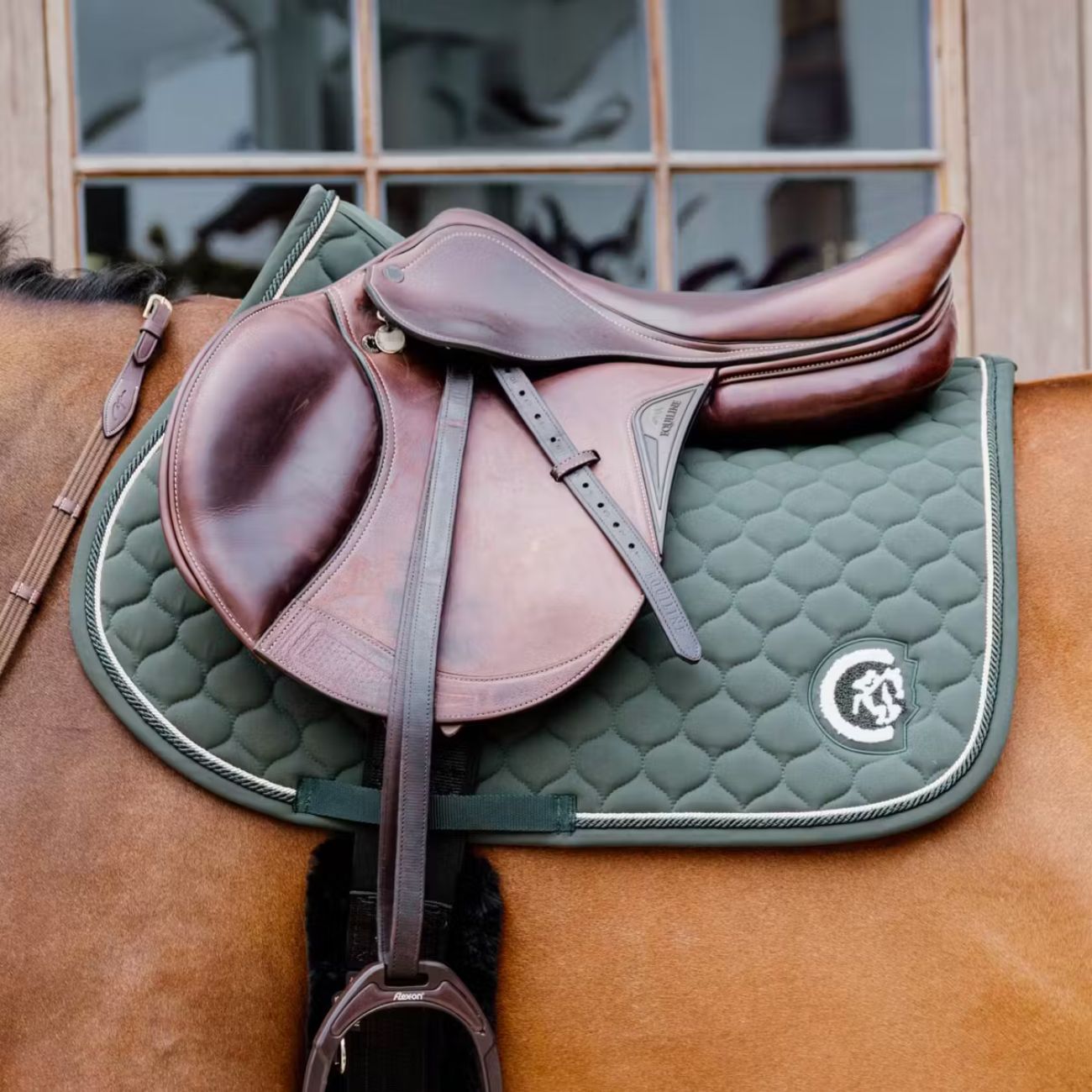 KENTUCKY KENTUCKY SADDLE PAD ONION QUILT 3D LOGO JUMPING KENTUCKY Pinegreen sottosella tecnico 42728-SJ 74PINEGREEN 
