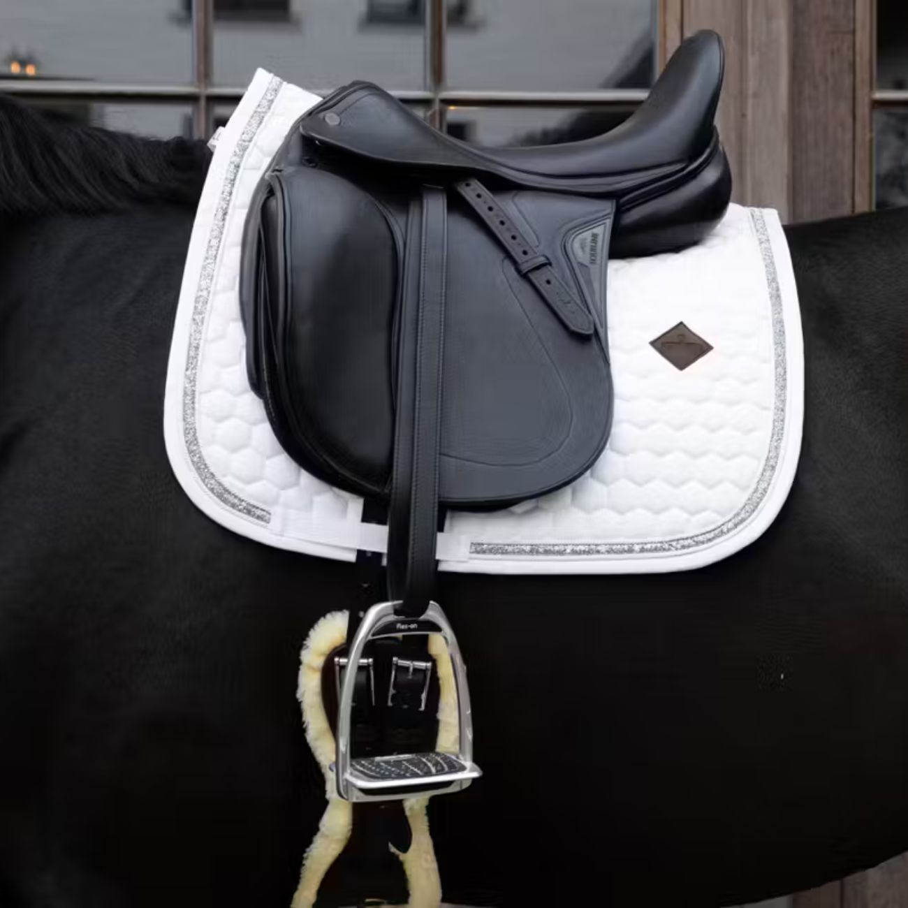 KENTUCKY Sottosella Da Dressage Glitter Band Kentucky Bianco/Argento 42730-DR 02-42WHITE/SILVER 