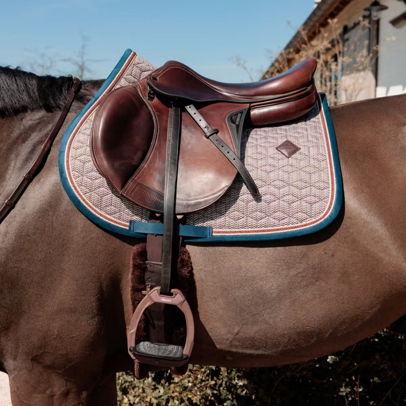 KENTUCKY KENTUCKY SADDLE PAD PIED-DE-POULE JUMPING KENTUCKY Bordeaux/navy sottosella tecnico 42741-SJ 17-03BORDEAUX/NAVY 