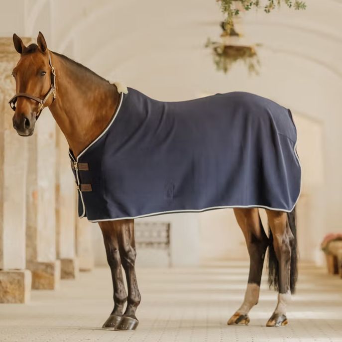 KENTUCKY Coperta Da Box Fleece Rug Show Vegan Wool Kentucky Blu 52233 03NAVY 