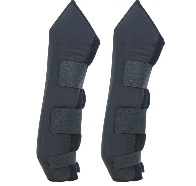 KENTUCKY KENTUCKY STABLE BOOTS PROTECT LONG HIND WITH HOOK PROTECTION Nero protezioni arti cavallo 62107 01BLACK 