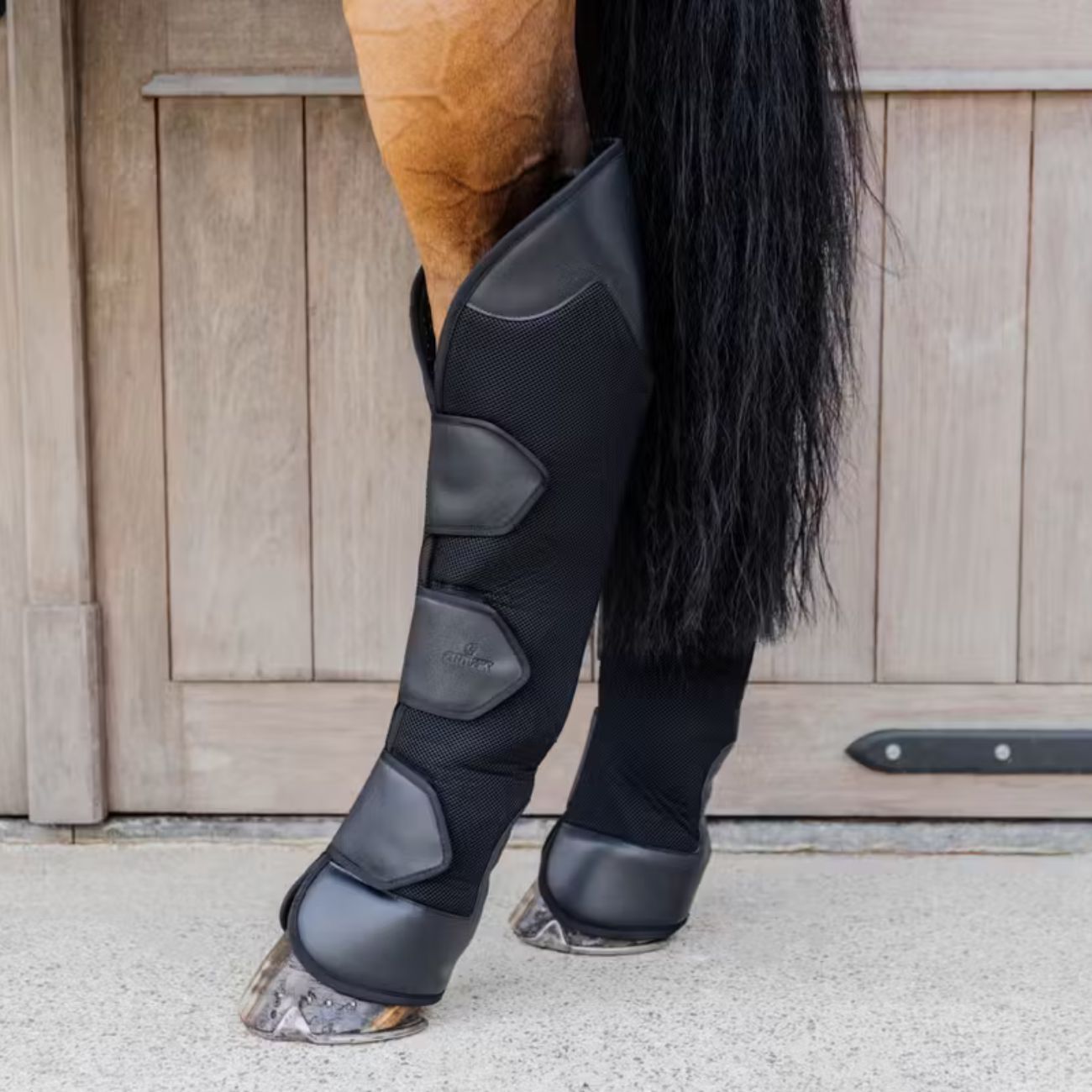 KENTUCKY KENTUCKY STABLE BOOTS PROTECT LONG HIND KENTUCKY Nero protezioni arti cavallo 62112 01BLACK 