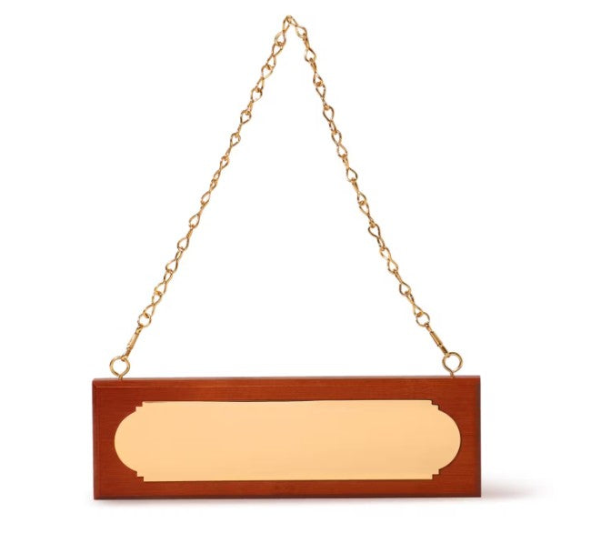 GROOMING DELUXE GROOMING DELUXE Stable Name Plate Hanger Grooming Deluxe Brown nan Accessori Cavaliere 82127 05BROWN 