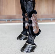 KENTUCKY Stinchiere Vegan Sheepskin Tendon Boots Bamboo Elastic Kentucky Marrone/Nero 88102 05-01BROWN/BLACK 